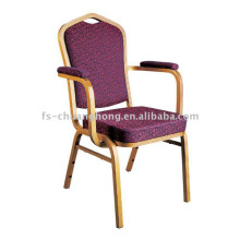 Design de cadeira de jantar de braço dourado (YC-D102)